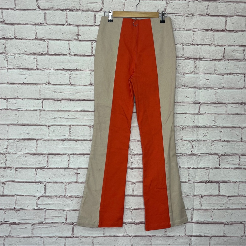 Hosbjerg Brielle High Rise Flare Colorblock Pants Like New Small - Picture 5 of 8